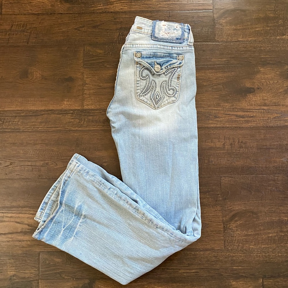 Vintage light wash low rise jeans